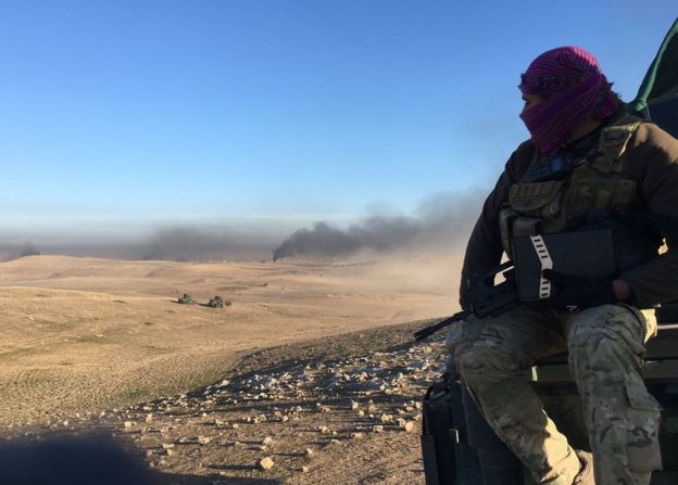 Iraqi troops near Mosul