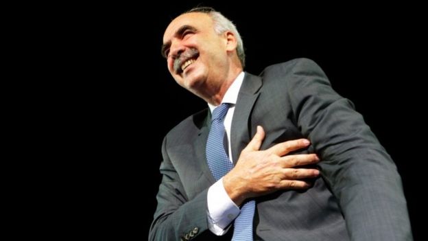 Evangelos Meimarakis, leader of the conservative New Democracy party, at a pre-election rally in Athens (17 September 2015)