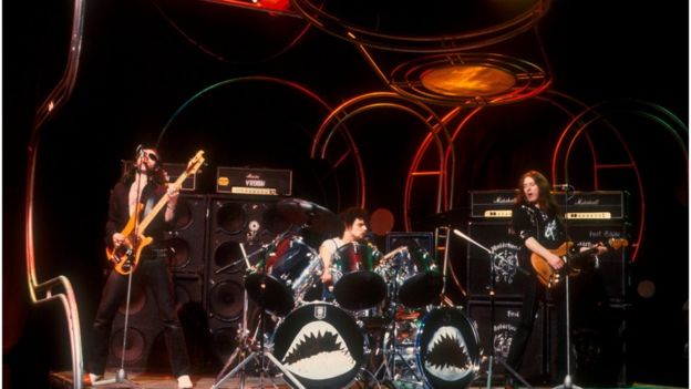 Motorhead performing on Top of the Pops in the late 1970s