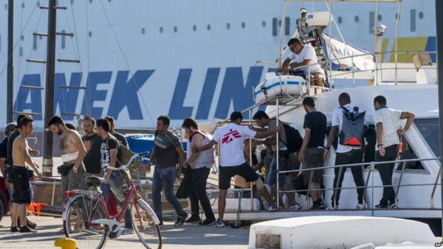 Migrants arrive in Kos (18 August)