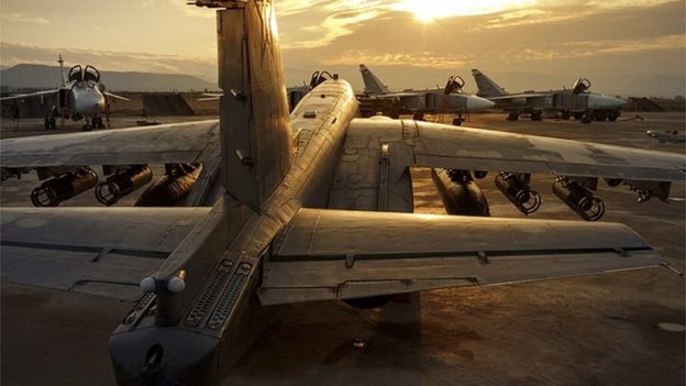Russian military planes in Syria