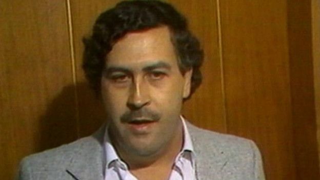 Pablo Escobar durante entrevista