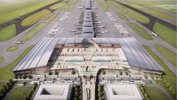Artist's impression of expansion plans for Gatwick Airport