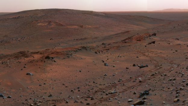 Superficie de Marte parecida a un desierto