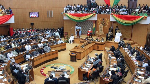 President John Dramani Mahama delivers his State of the Nation address in February 2014.