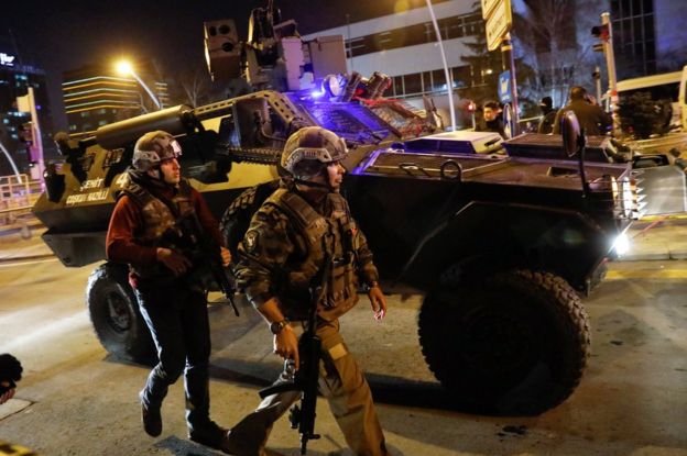 Police secure the area in Ankara, 19 December