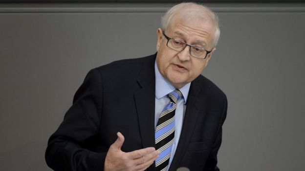 Ex-FDP parliamentary leader Rainer Bruederle, 2012 file pic