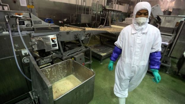 Processadora de carnes na China