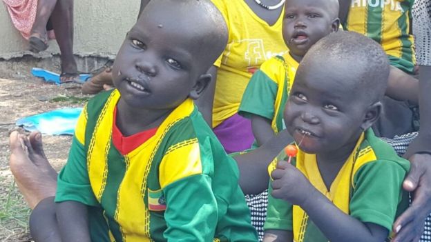 Ethiopian children rescued from South Sudan at a guest house in Gambella, Ethiopia