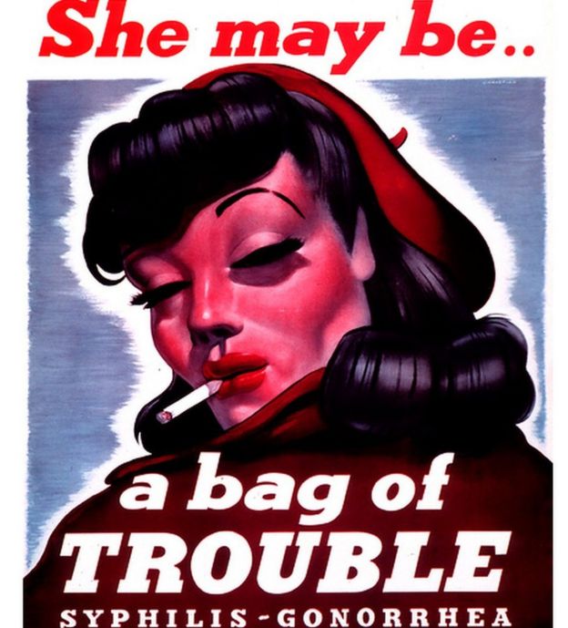 Wartime poster warning about STIs