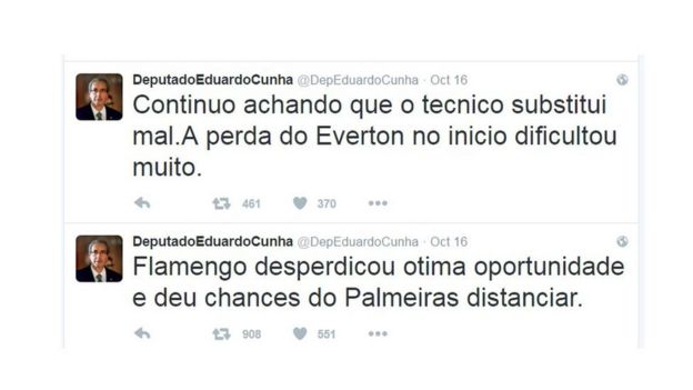 Twitter de Eduardo Cunha