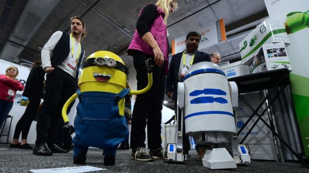 Robots displayed at the 2017 Consumer Electronic Show (CES) in Las Vegas