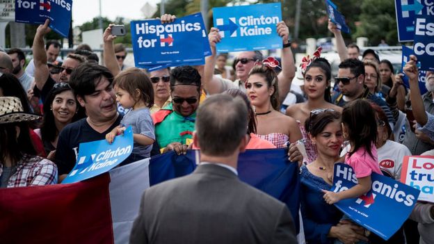 Mitin de Clinton en Florida.
