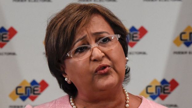 Tibisay Lucena, presidenta del CNE