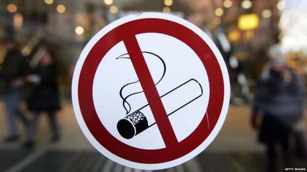 A 'No-smoking' sign