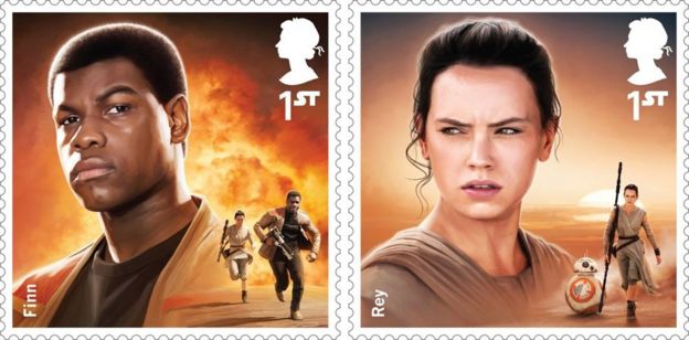 John Boyega and Daisy Ridley's Royal Mail stamps