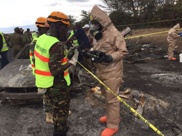 Gari hilo lilikuwa limebeba kemikali