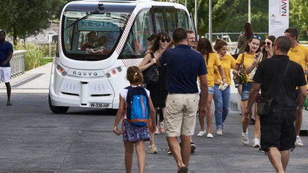 Driverless bus, Lyon