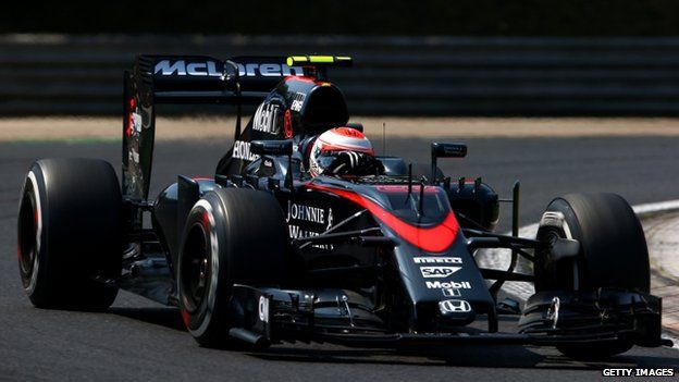 Jenson Button in his McLaren car