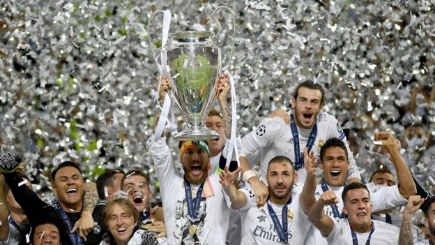 Real Madrid celebra el título en 2016