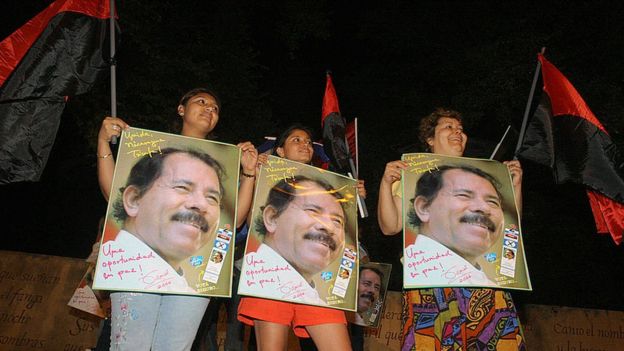 Simpatizantes de Ortega celebran su triunfo en las elecciones de 2006.