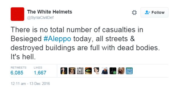 White Helmets tweet