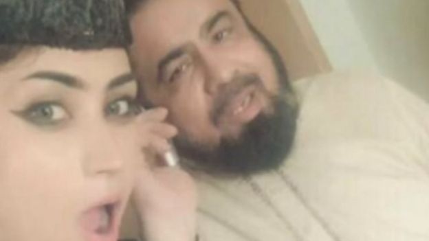Ms Baloch in pictures alongside a Muslim cleric that appeared on social media