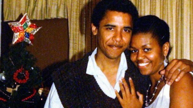 Michelle y Barack Obama juntos en Hawái cuando este todavía era senador.