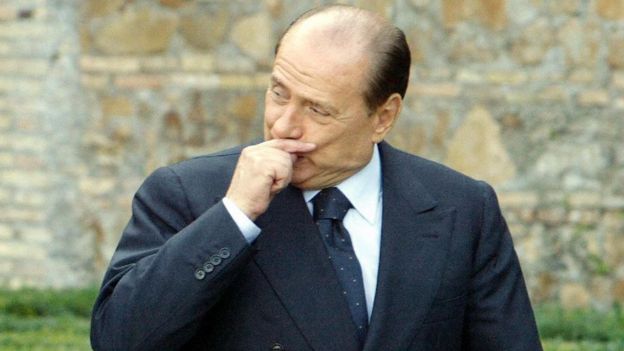 Silvio Berlusconi, the former prime minister of Italy, at a renaissance villa near Rome, 6 November 2003