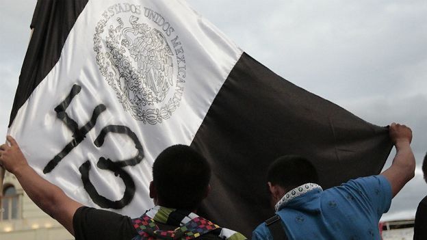 Bandera de México en blanco y negro con el número 