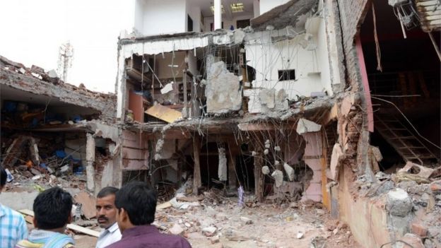 Aftermath of Indian Madya Pradesh restaurant blast, 12 September 2015