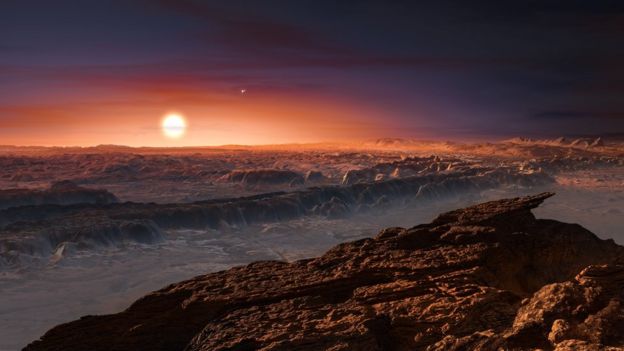 Ilustración de Proxima b