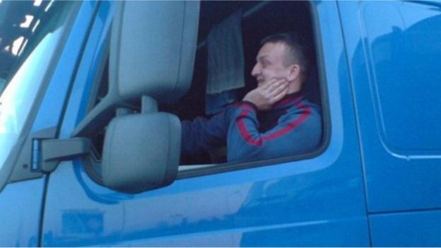 An archive image said to show murdered lorry driver Lukasz Urban