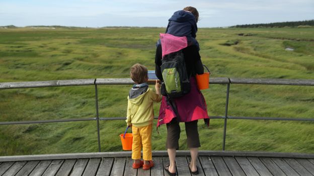 family in nature