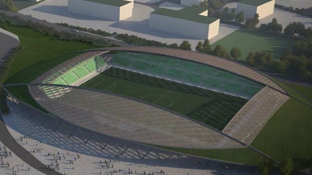 Glenn Howells Architects design for Forest Green Rovers' stadium