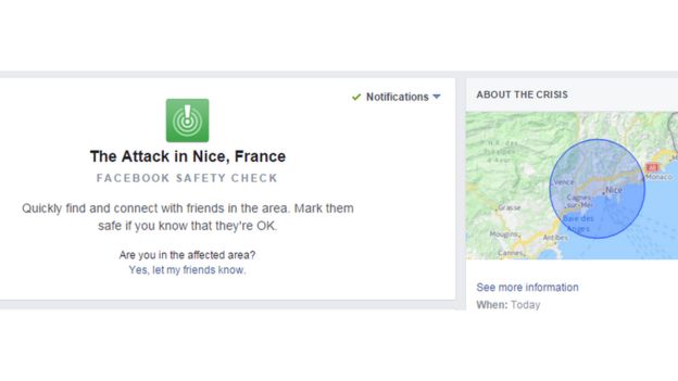 Facebook safety check