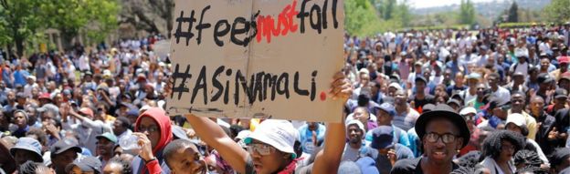 Protesting students at Wits University - 10 October 2016