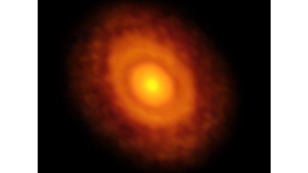 A explosão da estrela V883 Orionis