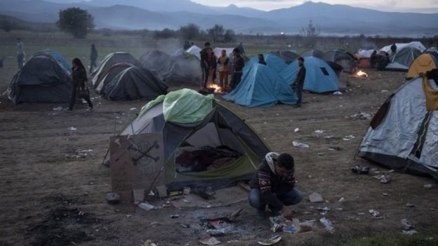 Migrant tents in Eidomeni. Photo: 23 November 2015