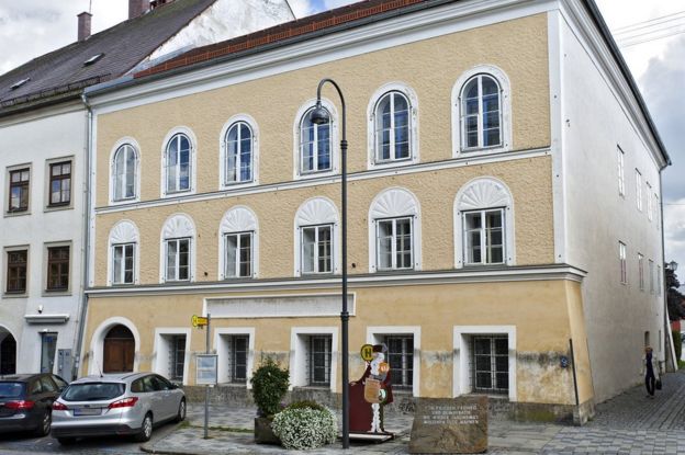 Adolf Hitler's birth house in Braunau am Inn, Austria