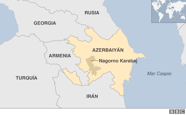 Nagorno Karabaj en el mapa