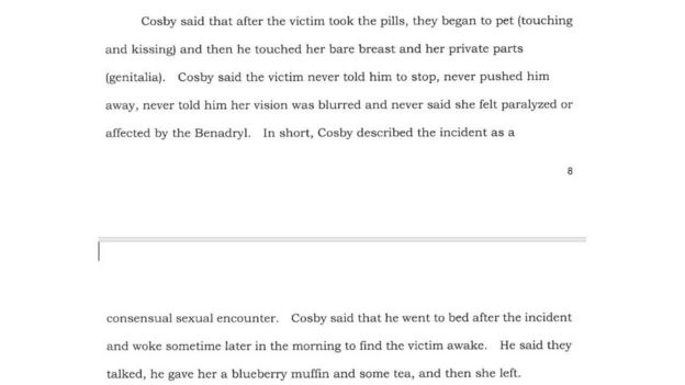 He described the incident as a consensual sexual encounter