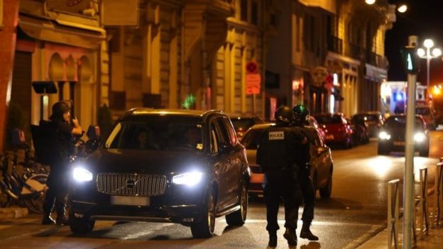 Police inspect cars in Nice