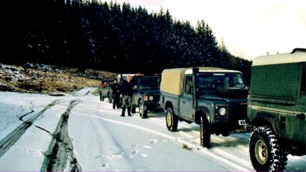 Warwickshire and West Midlands Land Rover Club on a rally in Wales