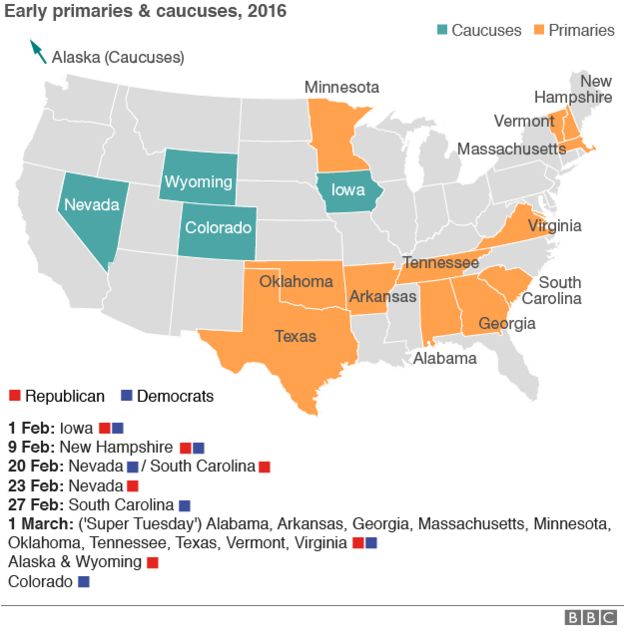 Map: Early voting US states