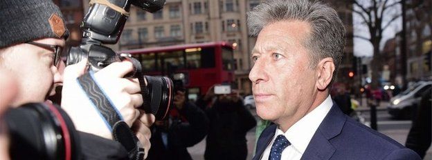 DJ Neil Fox arriving at court ahead of the verdict in his trial
