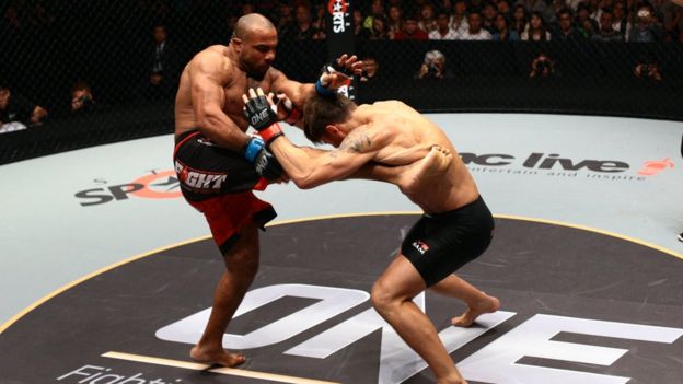 Fighters at a one Championship event