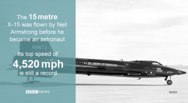 Armstrong tested the experimental rocket-powered X-15 plane before becoming an astronaut