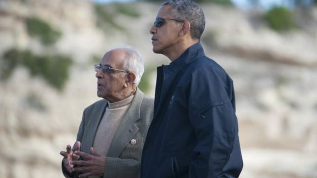 Ahmed Kathrada and President Obama