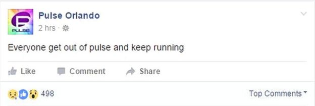 Pulse Facebook: Everyone get out of pulse and keep running